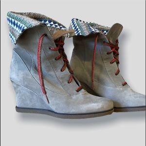 NEW- Holding Horses Anthropologie Leather wedged Boots